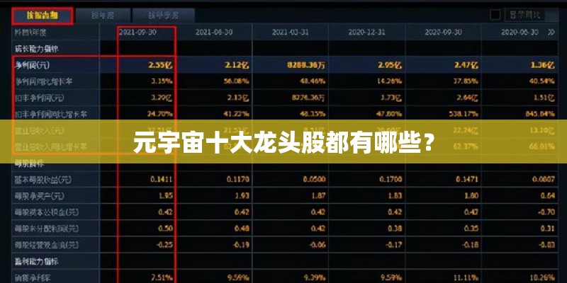 元宇宙十大龙头股都有哪些？