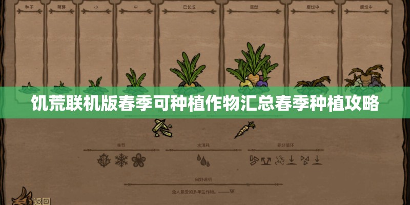 饥荒联机版春季可种植作物汇总春季种植攻略 饥荒联机版春季可种植作物汇总春季种植攻略